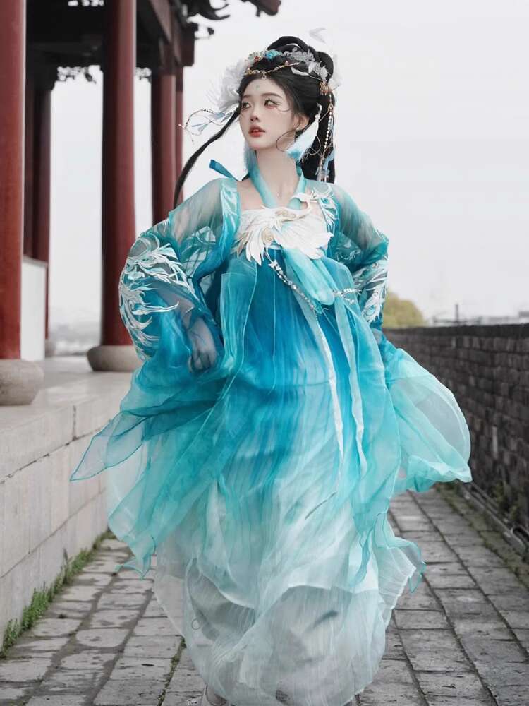 New Peacock Hanfu Womens fashi - Embroidery Cotton Shirt のレビューと価格