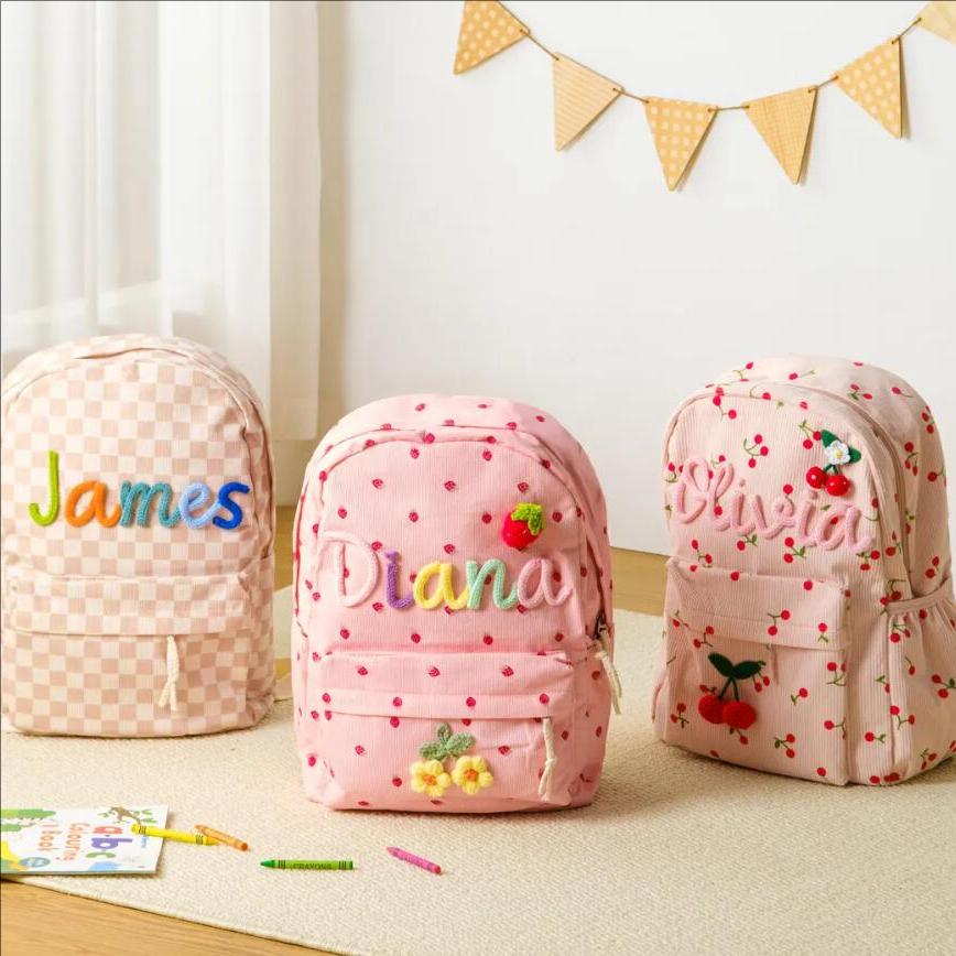 Custom Cute Backpack For Kids  - Embroidery Name Designs のレビューと価格