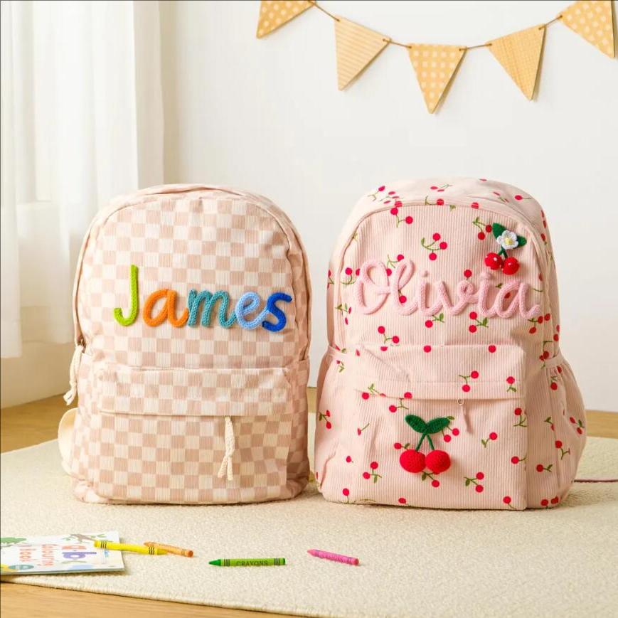 Custom Cute Backpack For Kids  - Embroidery Name Designs のレビューと価格