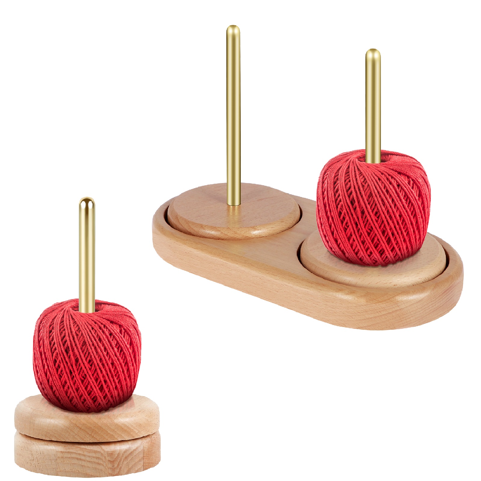 Yarn Ball Holder Rotatable Woo - Embroidery Yarns のレビューと価格