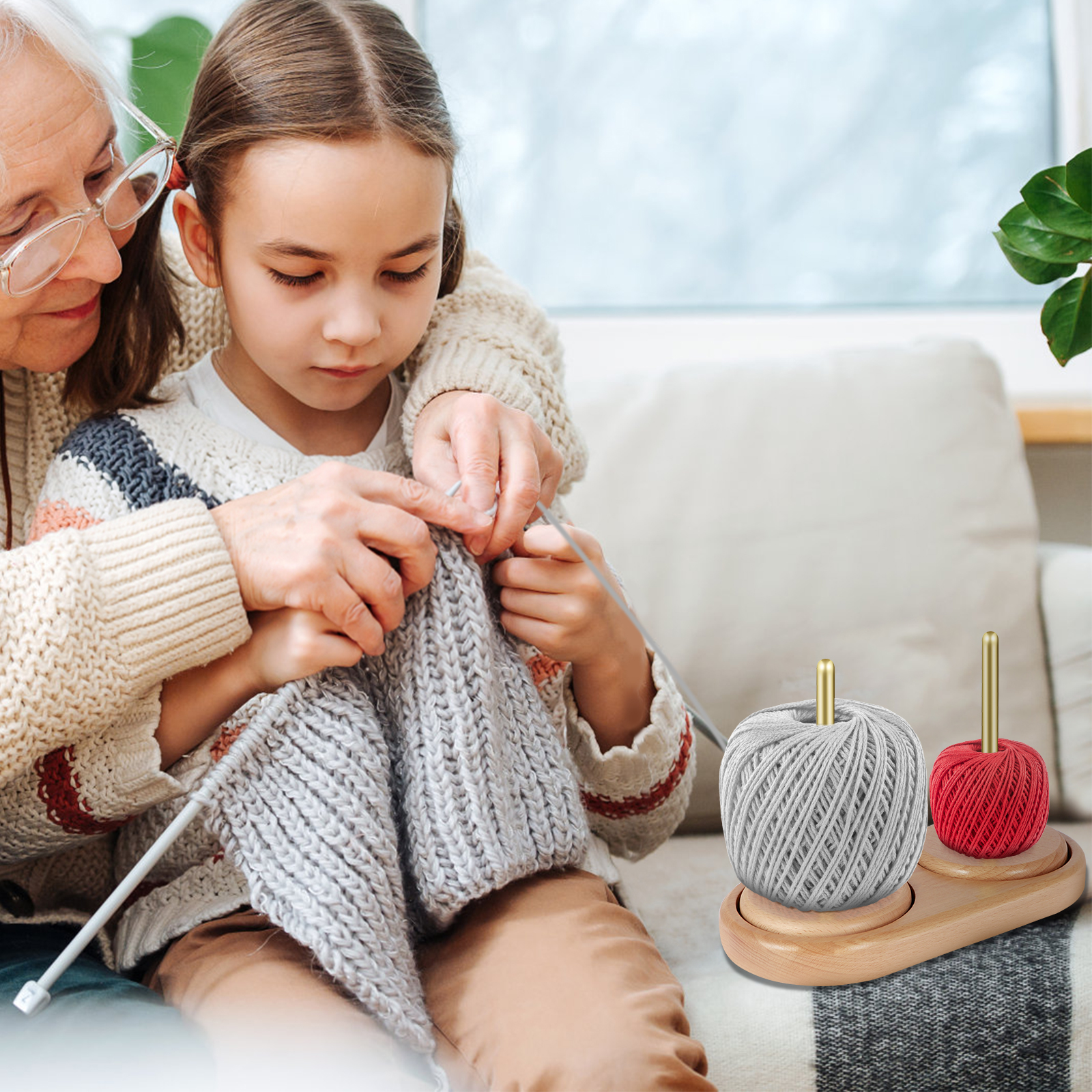 Yarn Ball Holder Rotatable Woo - Embroidery Yarns のレビューと価格